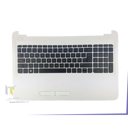 HP 15-ac Teclado + Top Case Branca - 813976-131