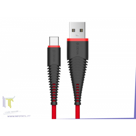 Devia Fish1 USB Type C 1.5mt Red