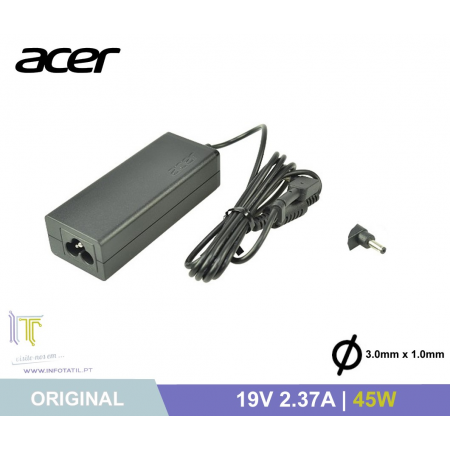 Carregador Original Acer 19V 2.37A 45W (3.0*1.0mm) - KP.04501.003