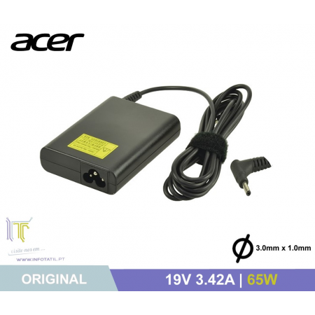 Carregador Acer 19V 3.42A 65W (3.0*1.0mm) - KP.06503.007