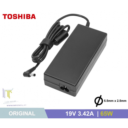 Carregador Original Toshiba 19V 3.42A 65W (5.5*2.5mm) - PA3714E-1AC3