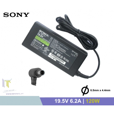 Carregador Original Sony 19.5V 6.2A 120W (6.5*4.4mm) - VGP-AC19V16