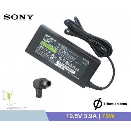 Carregador Original Sony 19.5V 3.9A 75W (6.5*4.4mm) - VGP-AC19V19