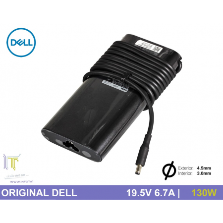 Carregador Original Dell 19.5V 6.7A 130W (4.5*3.0mm) - 6TTY6