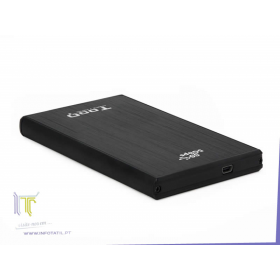 Tooq Caixa Externa HDD 2.5" 9.5mm Usb 3.0/2.0 Black