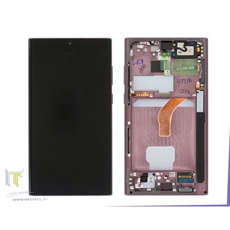 Samsung Galaxy S22 Ultra 5G, SM-S908 Display Original "Burgundy"
