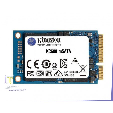 Kingston SKC600MS-256G SSD 256GB TLC 3D mSATA - SKC600MS/256G