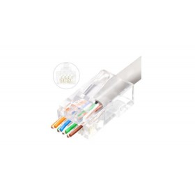 Fichas RJ45  8P8C, CAT6, 50 Pcs