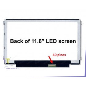 LCD 11.6" WXGA 1366x768 LED Slim 40pin - B116XW03