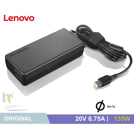 Carregador Original Lenovo 20V 6.75A 135W (SlimTip) Refurbished - 45N0554