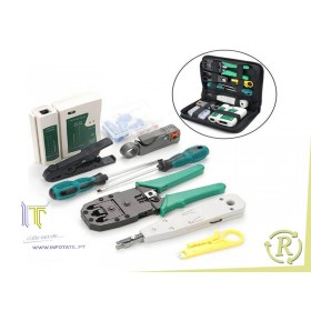 Kit profissional de rede c/ alicate de cravar