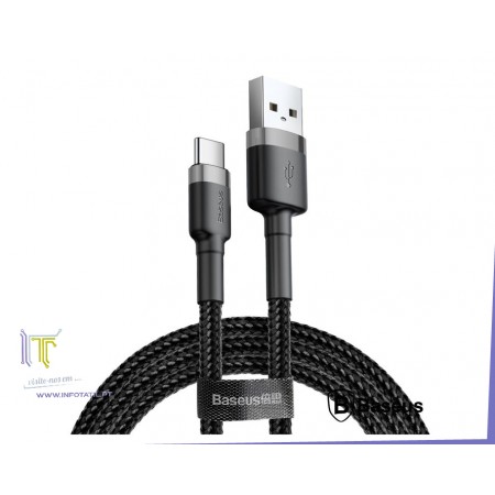 Baseus Cafule USB 2.0 / Type-C Cable 50cm - CATKLF-AG1
