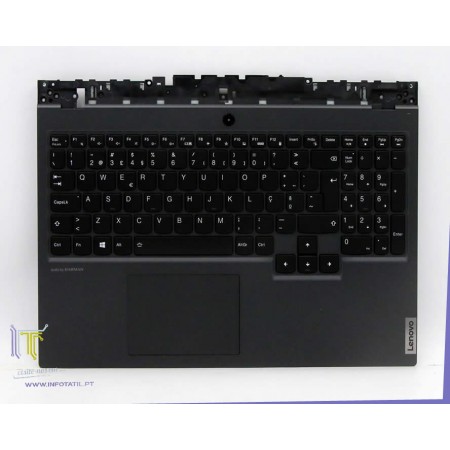 Lenovo Legion 5-15ARH05 Keyboard Top Cover Portuguese Black - 5CB0Z27686