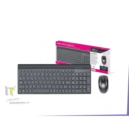 Teclado MKPlus + Rato Compact Chiclet Style Preto - TG5100WR