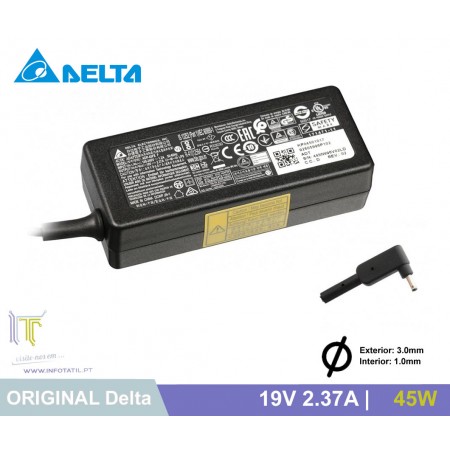 Carregador Delta (Acer) 19V 2.37A 45W (3.0*1.0mm) - DE-KP.04501.003
