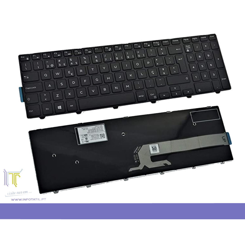 Teclado Retroiluminado Para Dell Inspiron 17 5000, 5748, 5749, 5755, 5758, 5759, Layout QWERTZ Alemán