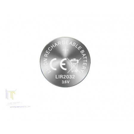 Pilha CMOS LIR1220 3.6V (Recarregável)