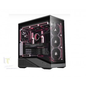 Caixa PC Abysm Arian Frame A400 Black ARGB 4 Ventoinhas Vidro Temperado