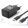 Carregador Vention 20W GaN com Cabo USB-C | Carregador de Parede Rápido e Compacto