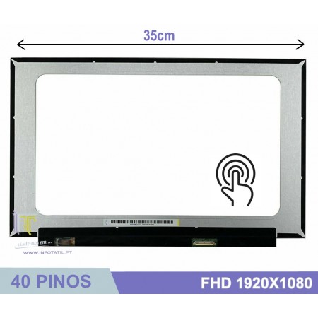 Ecrã LCD 15.6" FHD 40P S/ Brackets, Touch - HX3K8