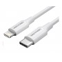 Vention Cabo Lightning to Tipo-C 27W 480Mbps 1m Branco