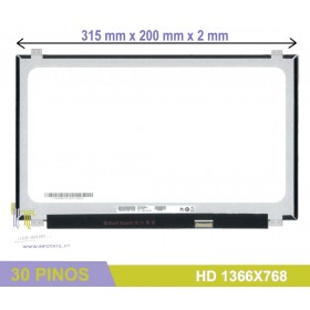 Ecrã LCD 14.0" HD 1366x768 LED 30P 31.5cm c/ brackets Refurbished