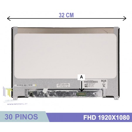 Ecrã LCD 14" 1920x1080 FHD LED 30P C/ brackets 32cm N140HCE-G52