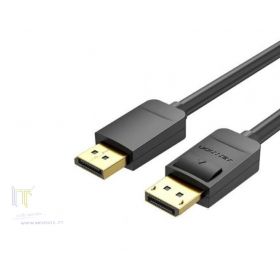 Cabo Vention DisplayPort Macho para DisplayPort Macho 1.2 4K 1.5M - Preto | Cabo DP 4K