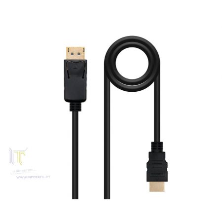 Nanocable Conversor de DisplayPort para HDMI 4K - Adaptador Vídeo DP para HDMI