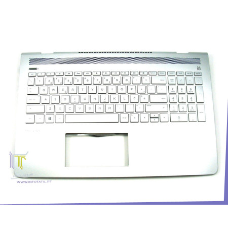 HP Top Cover c/Teclado em Pike Silver c/Backlight - 928440-131